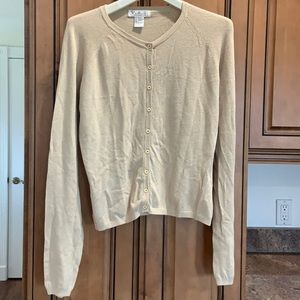 V.A.S. Clothing tan button cardigan size Large
